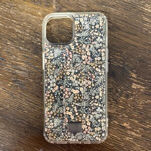 Elegant Floral Phone Case - Black and Pink
